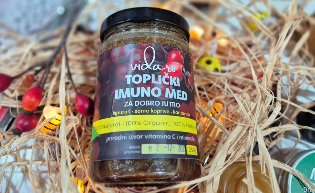 prirodni imuno med za decu sa medom i lekovitim biljem